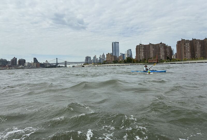 East River, nearing the United Nations